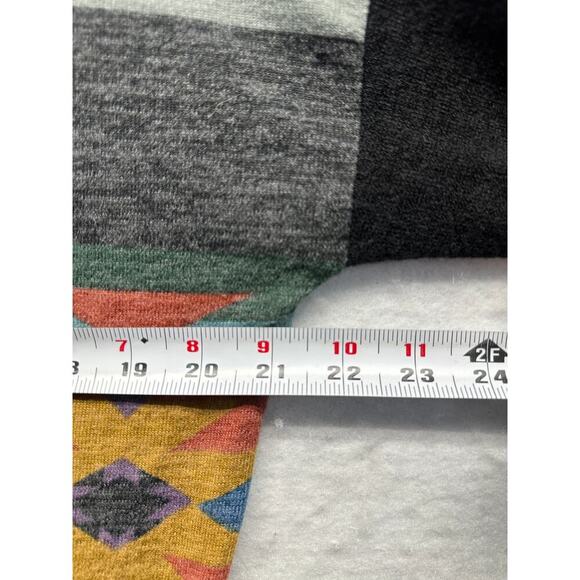 7th Ray LS Collared Women Unisex T Shirt Boho Pouch Pocket Aztek M/L - Picture 4 of 7